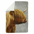 Begin Home Decor 60 x 80 in. Beautiful Higland Cattle-Sherpa Fleece Blanket 5545-6080-AN316